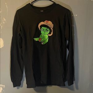 Bad Bunny Grinch Gildan Black Long Sleeve Tee